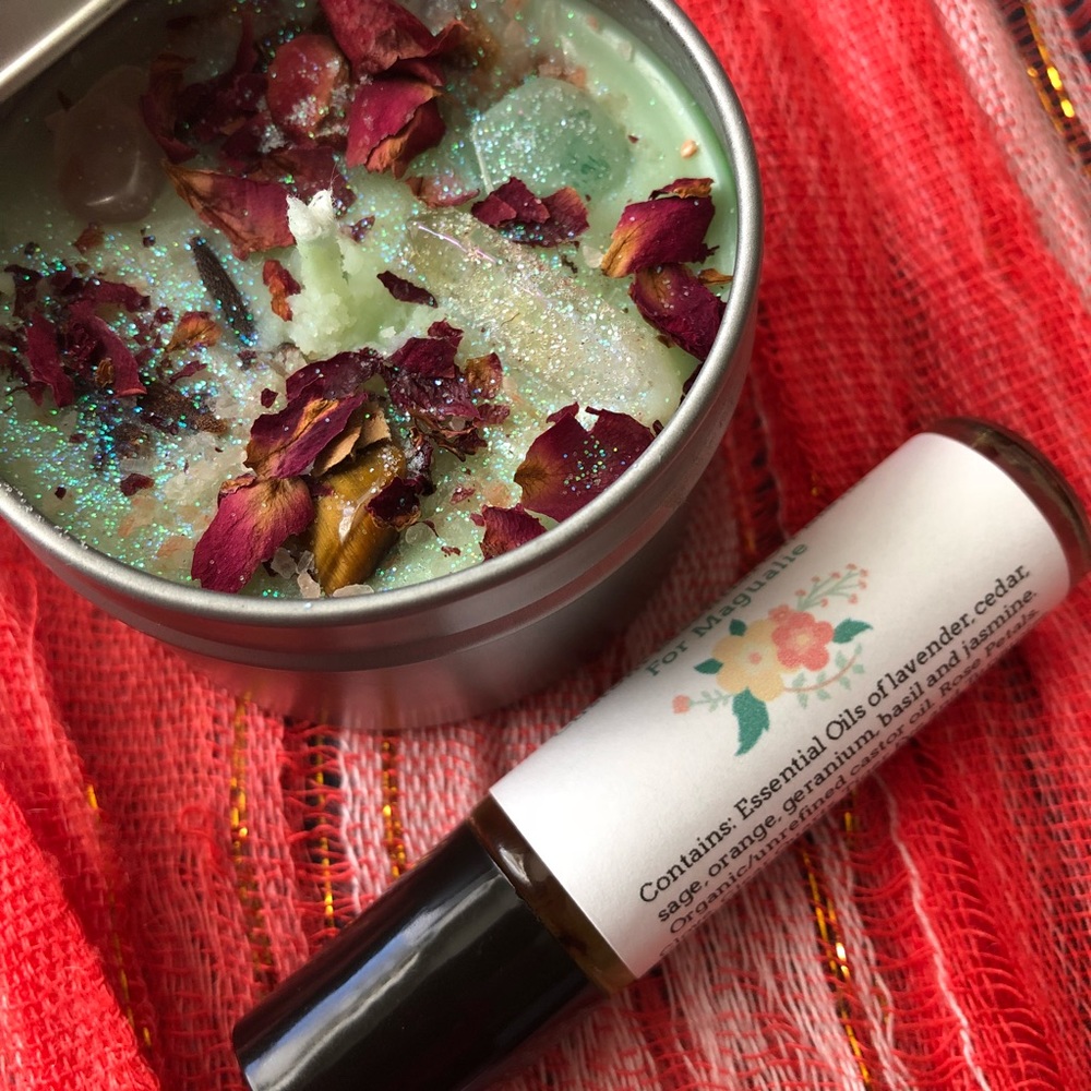 Custom Candle & Essential Oil Roller 💜 Great Gift